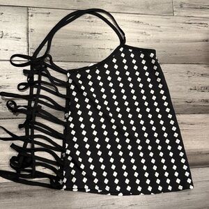 Black and White Patterned Cami Top